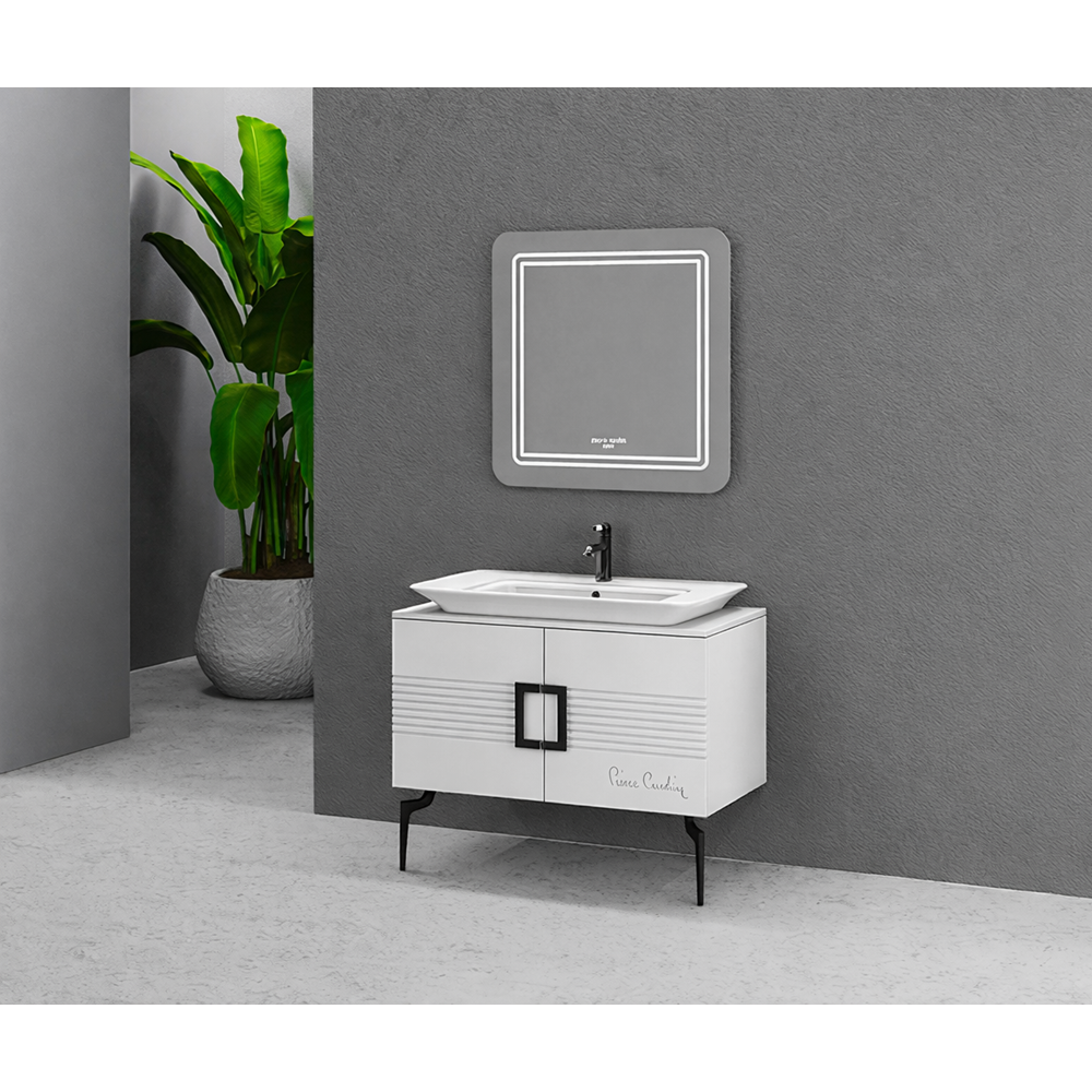 PİERRE CARDİN BANYO DOLABI SIRIUS 100CM ANTIQUE WHITE BLACK