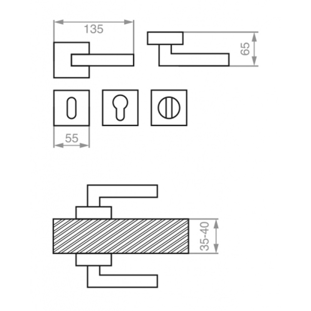 SOFUOĞLU HAZAL KARE ROZETLİ NİKEL SATEN WC