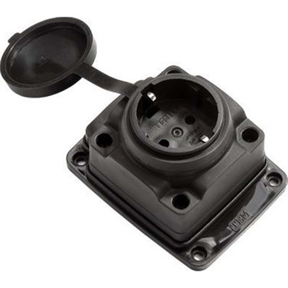 KAUÇUK MONOFAZE DUVAR PRİZ DİŞİ