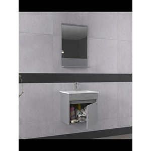 BİANİ BANYO DOLABI TOME 50CM MAT GREY