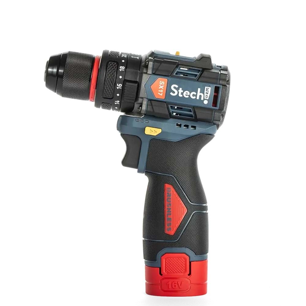 STECH SX17 AKÜLÜ DARBELİ MATKAP 2,0AH (2 AKÜLÜ)