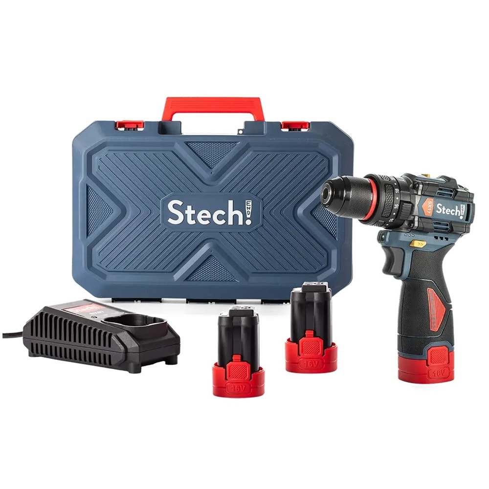 STECH SX17 AKÜLÜ DARBELİ MATKAP 2,0AH (2 AKÜLÜ)