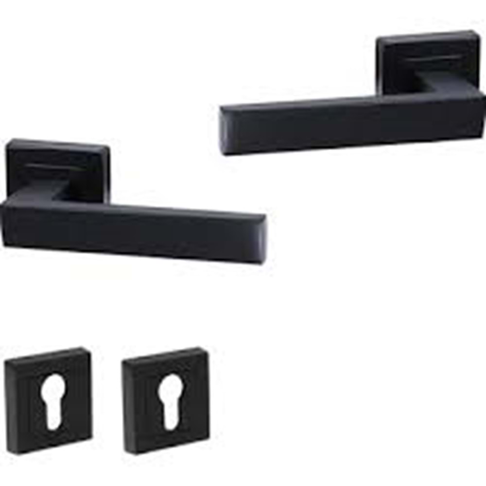 VENAX LAMA KAPI KOLU ROZETLİ SİYAH YALE