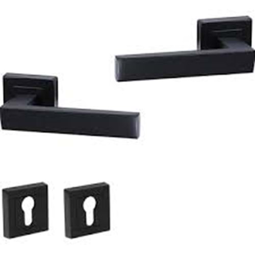 VENAX LAMA KAPI KOLU ROZETLİ SİYAH YALE